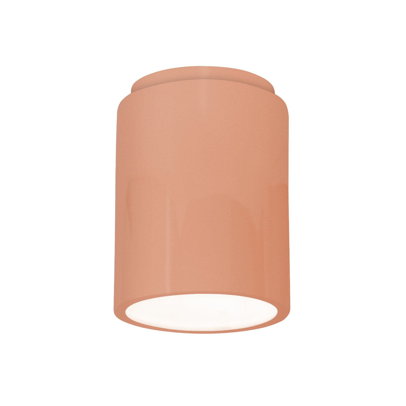 Sumatra Single Light Ceramic Flush Mount, LED (Integrated), Gloss Blush