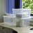 Wham Clip Square Plastic Storage Boxes with Secure Clip Lock Lids Clear/Clear/Clear