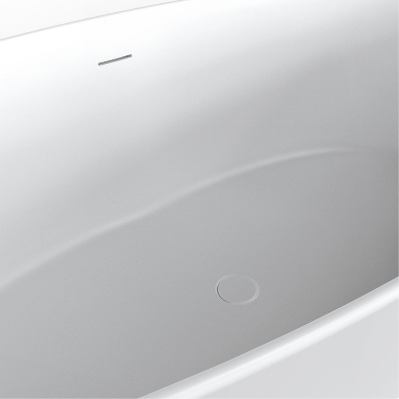 66.9 Inch Freestanding Solid Surface Soaking Bathtub For Bathroom