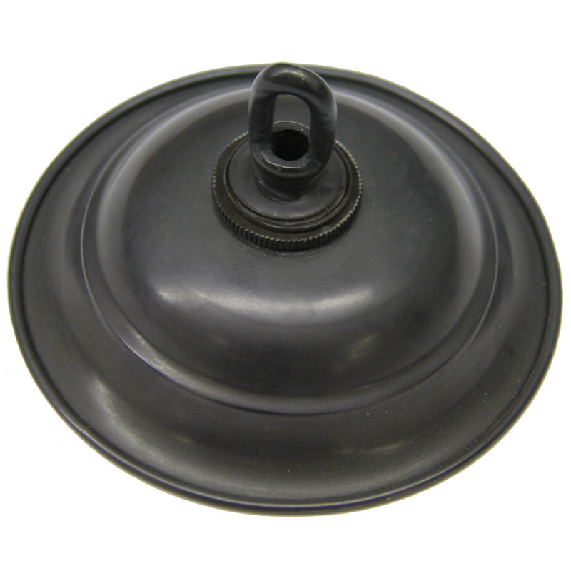 Auvent rond à médaillon rond, Noir bronzé à l'huile