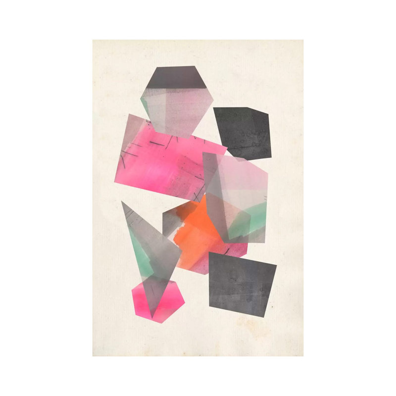 Collaged Shapes II by Jennifer Goldberger - Wrapped Canvas Gallery-Wrapped Canvas Giclée, 20.32 cm H x 30.48 cm W