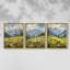 Lanscape Study Series C III -Set de 3 estampes numériques giclées -Prêt à accrocher