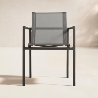 Skiff Premium All-Weather Wicker Outdoor Stacking Dining Armchair