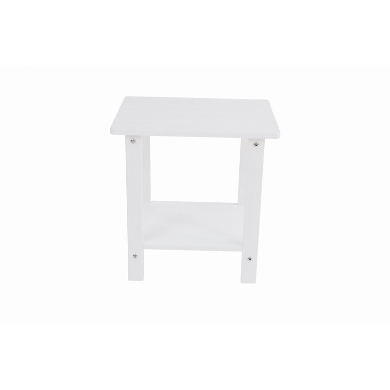 Élégante table d'appoint parfaite pour les collations de plein air et les douces après-midi de détente, matériau HiPS, Blanc