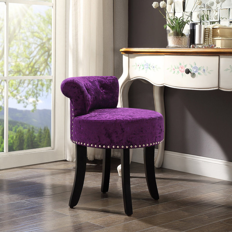 Accent Stool, dark purple