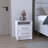 Two-Drawer Nightstand With Open Shelf White