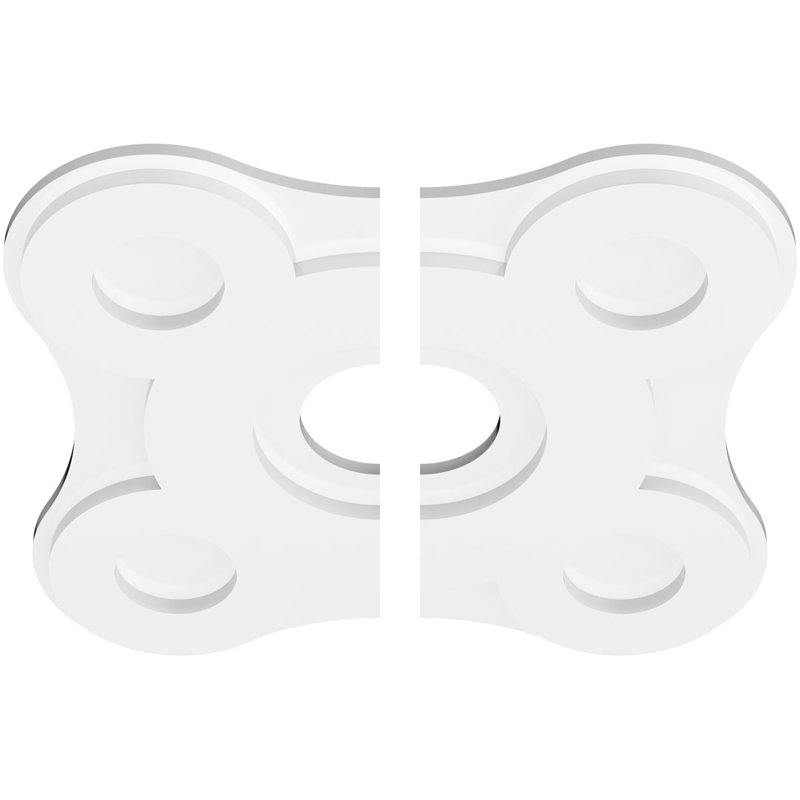 Médaillon de plafond contemporain en PVC de qualité architecturale de 18 po x P 4 po x P 6 1/4 po x P 1 po