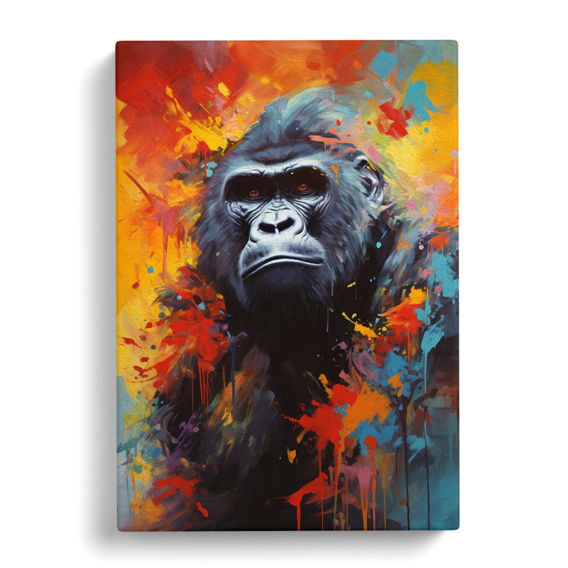 Gorilla Symbolism - Wrapped Canvas, 76cm H x 50cm W x 3cm D