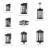 Ikeisha 4 - Light Outdoor Hanging Lantern-1925518093