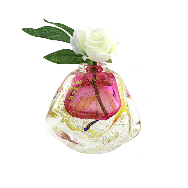 Toulose European Art Glass Vase Ruby