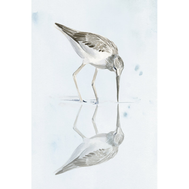 Sandpiper Reflections I by Jennifer Paxton Parker - Painting Print, 46cm H x 30cm W, Wrapped Canvas