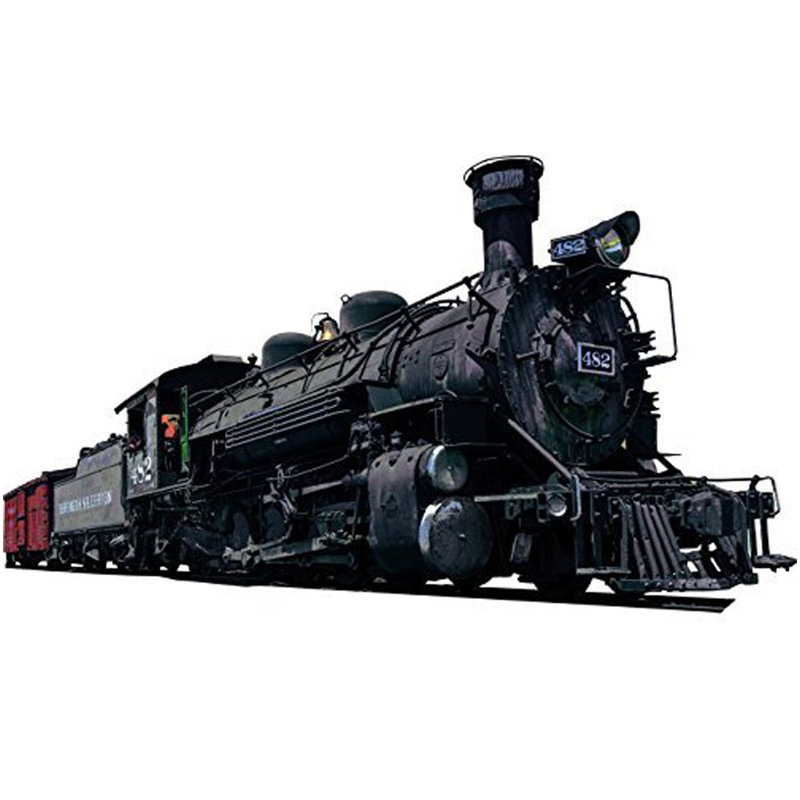 Adhésif décoratif peler et coller rétro train locomotive, H 36 po x l 64 po x P 0,01 po