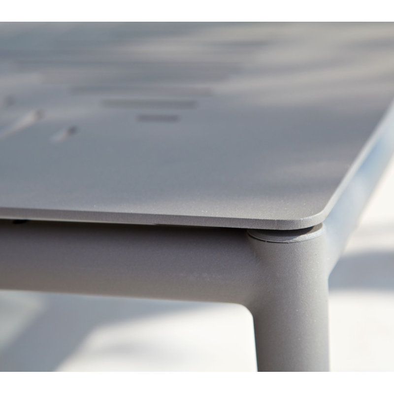 Conic Outdoor Square Coffee Table, Light Gray