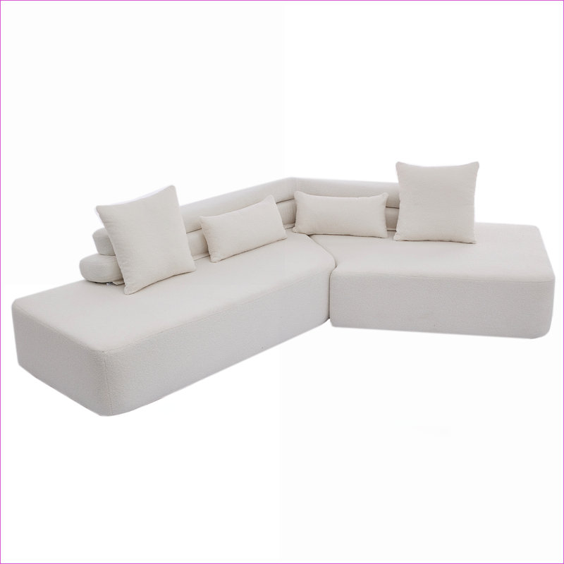 Canapé modulaire Louis Boucle, Polyester beige