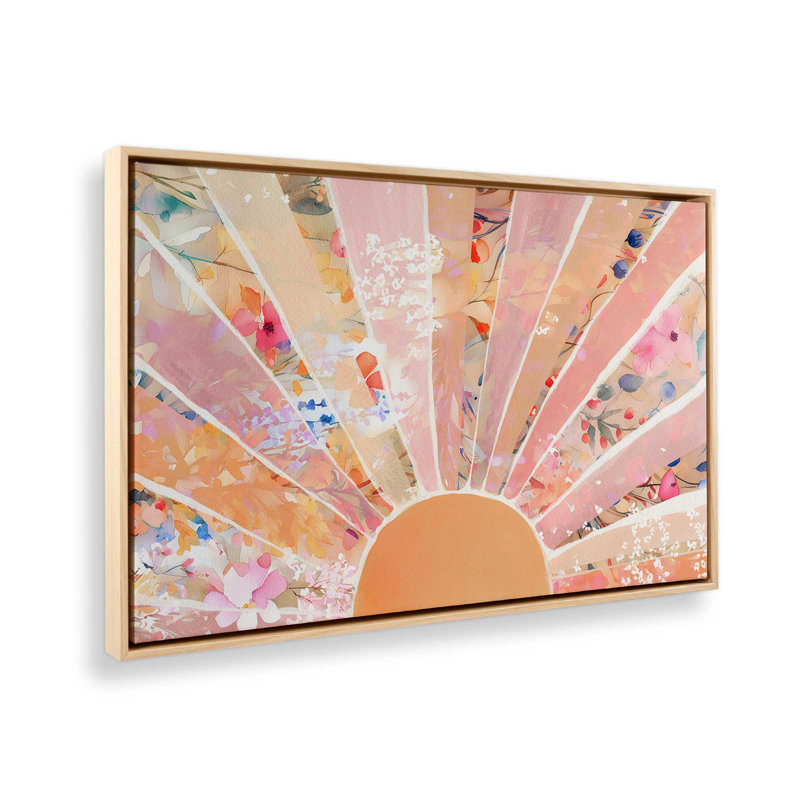 Doux soleil sur toile imprimé floral, H 12,75 po x l 18,75 po, Érable américain, 1
