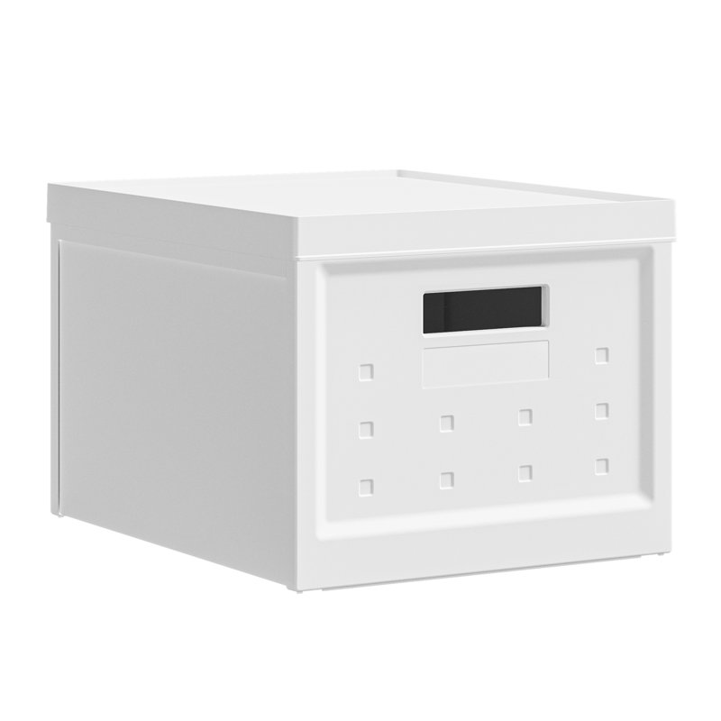 De 2 contenants de rangement empilables et pliables avec couvercles pour une organisation efficace à la maison et au bureau - Fabrication en plastique, conception compacte, poignée de transport intégrée