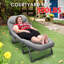 Lit pliant 1Pc, lit de déjeuner inclinable simple, lit pliant ergonomique confortable, lit pliant de cour, lit de camp portatif multifonctionnel de la sieste