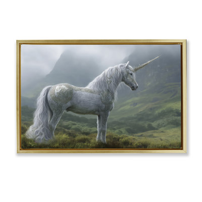 Cadre flottant élégant licorne celtique, design par The Wands Want