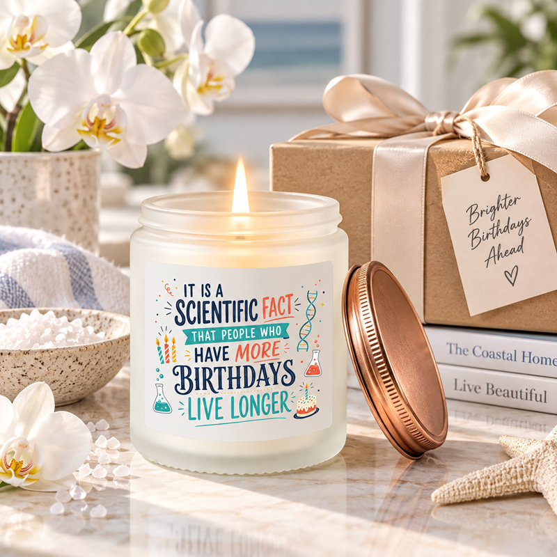 Bougie parfumée en pot à la cire de soya, parfum sel marin et orchidée