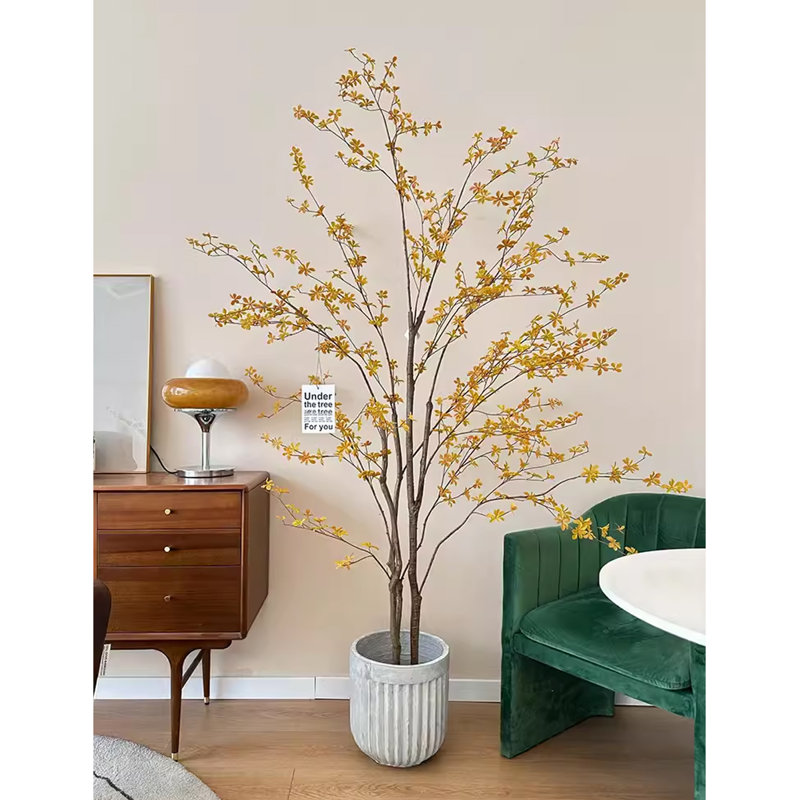 Artificial Wheat Straw Leaf Bell False Tree, 70.87" H x 43.31" W x 43.31" D