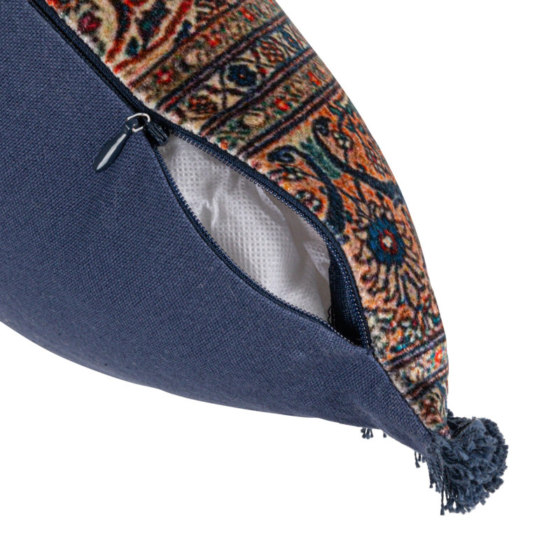 Eclectic Vintage Fringed Lumbar Pillow