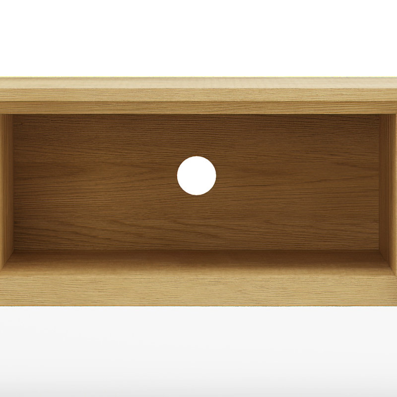 Lowry 72 inch Oak TV Media Stand with Cabinet