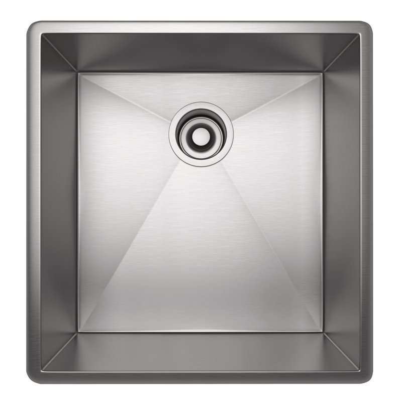 Forze™ 18.5" L x 19.5" W Undermount Kitchen Sink, Brushed Stainless Steel
