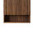 Wall-Mounted Striped Bathroom Cabinet, With Doors, Shelf And Open Storage Compartment, Drak Walnut Woodgrain Color-2052129273