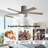 5 Solid Wood Blades Indoor Flush Mount Ceiling Fan With Remote-668650131-637830376-637830379