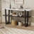 Narrow Console Table with Marble-Effect Top, Retro Entryway Table with Open Shelf, Sofa Table for Entryway, Hallway and Living Room-1675611263