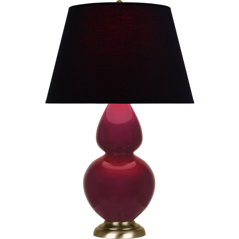 Double Gourd Table Lamp, Cobalt/Antique Silver, Tangerine/Taupe, Brass
