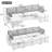112" U-shaped Pull-Out Sleeper Sectional Sofa Bed with Storage-1641638202