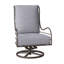 Chaise berçante pivotante en aluminium Carmel - Gris ardoise-62363688-63361381