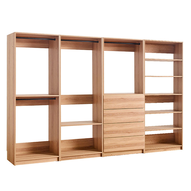 Kalinikos 125.6'' Closet System, Oak