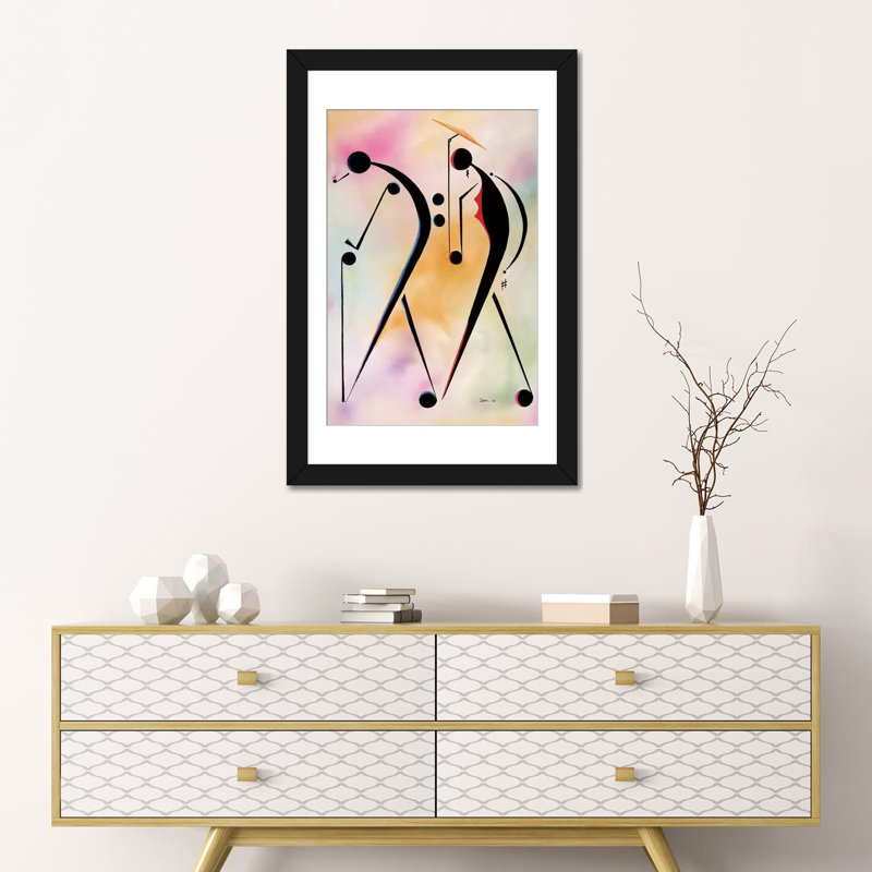 « ole pour les gens », impression sur toile, H 24 po x l 16 po x P 1 po, Papier d'art encadré noir, Blanc
