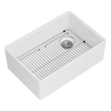 Etre 30 x 20 Single Bowl FFC Sink With Grid Drain, Canvas White