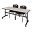Table de nidification Nickls, 2 chaises empilables-32668119-32668129