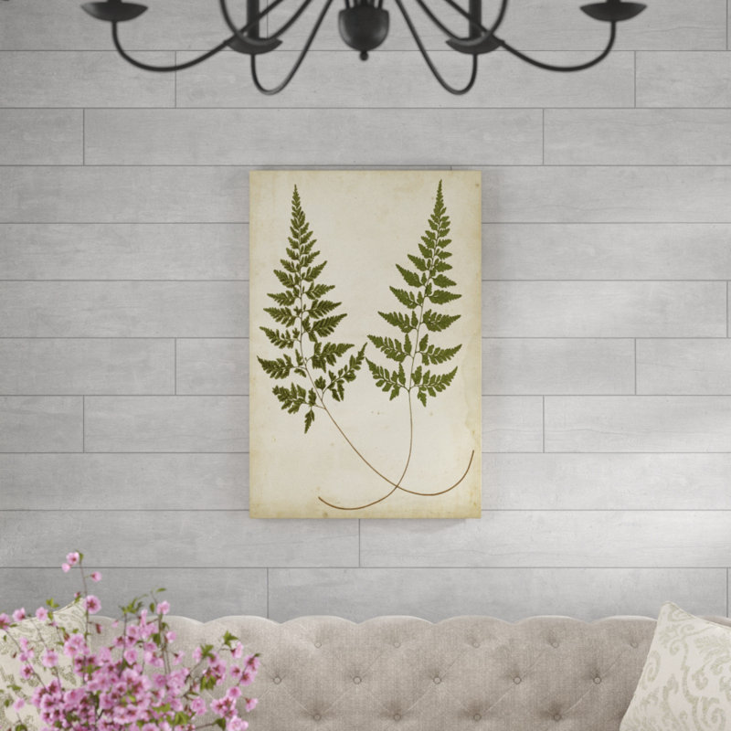 «Fern Portfolio I», peinture sur toile, H 36 po x l 24 po