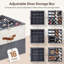 Rangement à chaussures ajustable avec couvercle transparent, séparateurs pliables et poignées renforcées pour garde-robe, entrée et chambre