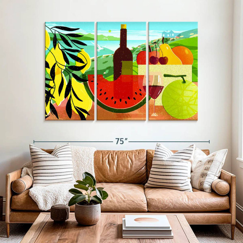 Yarlin Fruits And Wine, 42" H x 65" W