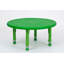 Table d'activité ronde réglable en plastique, vert