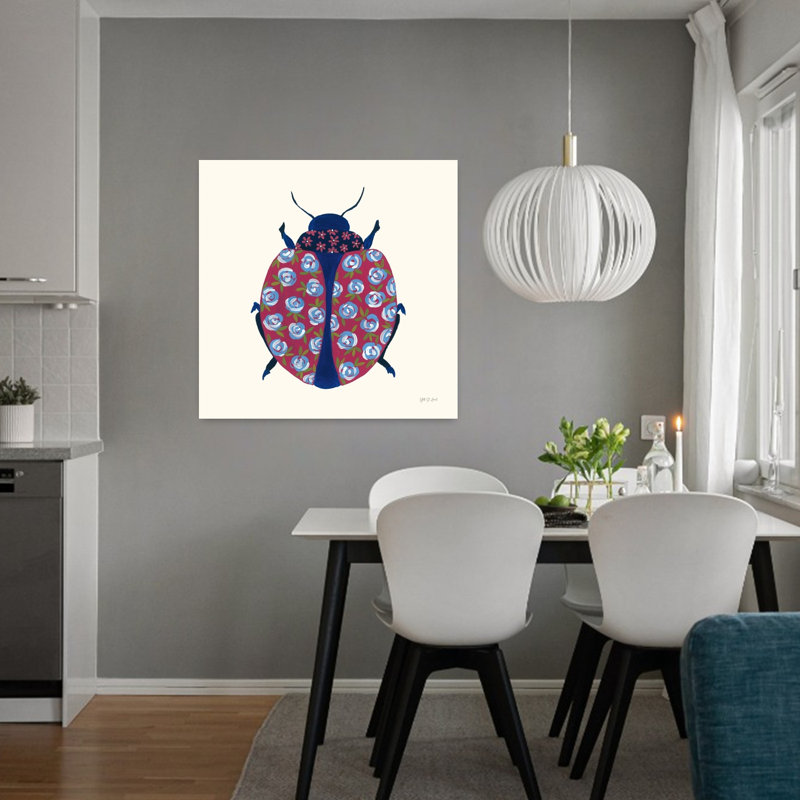 Blooming Beetle I Beetle, art floral, H 32 po x l 32 po