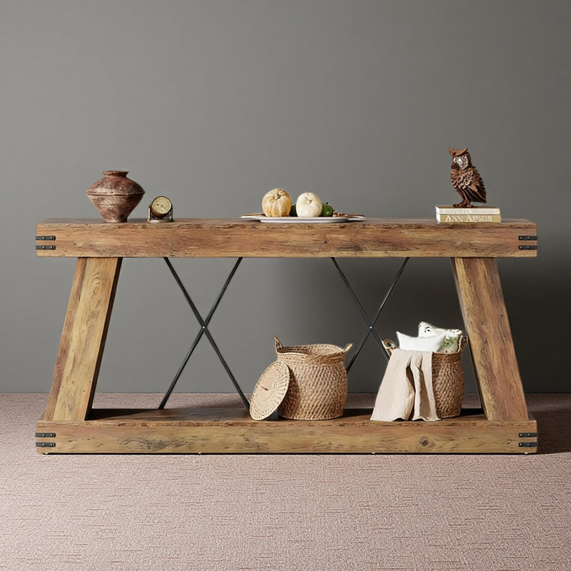 Two-Tier Side Table,Unique Entryway Table,Functional Console Table