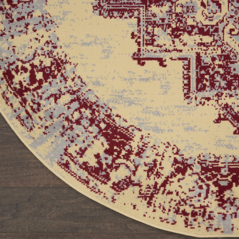 Skender Oriental Indoor Rug, Round 8'