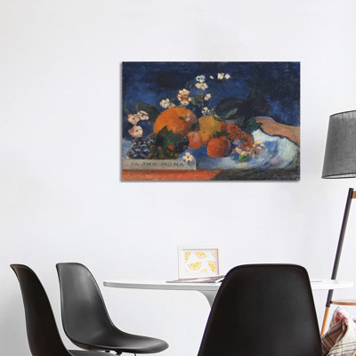 Mona Mona, Savoureux by Paul Gauguin - Wrapped Canvas Painting
