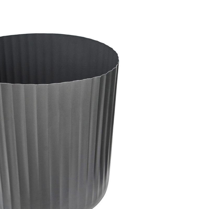 Hudson Corrugated Planter Set, Slate
