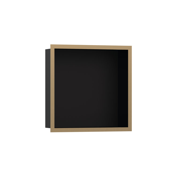 XtraStoris Individual Wall Niche Matte Black with Design Frame 15.38" x 15.38" x 4"
