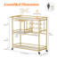 Bartolomea Metal Bar Cart