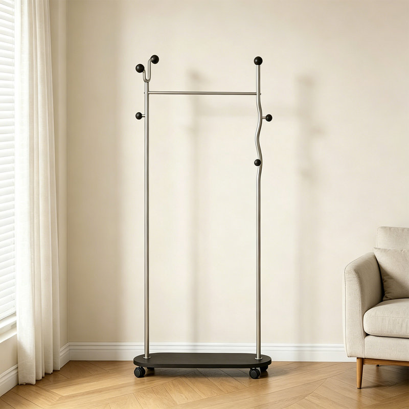 Portemanteau Modern, Black/Silver