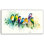 «Vibrant Birds on Branch», art mural sur toile